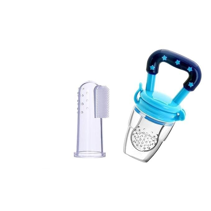 ProKart Baby Finger Toothbrush for Training Teething - Infant & Toddles & Lids Teeth Brush Soft Babies Toothbrushes Oral Cleaning | Silicone Teether Soft & Safe Gum Relief Toy (Baby Toothbrush- Blue)-picture-19