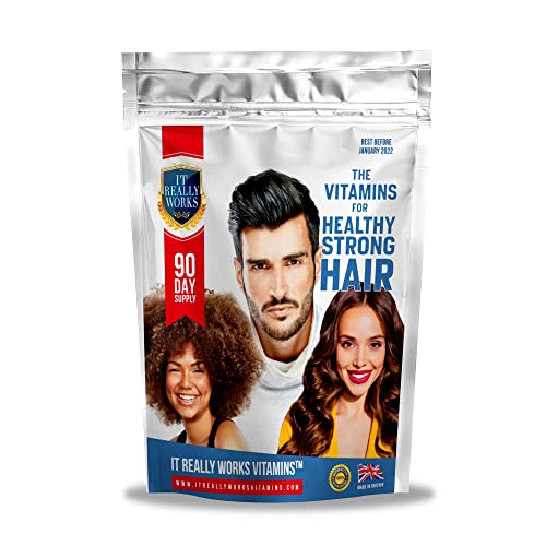 It Really Works Vitamins DHT Blocker Hair Vitamins For Faster Hair Growth - Thicker Hair with Hair Supplement â€“ Biotin Hair Growth Vitamins for Women And Men Provide Hair Loss Support in 90 Days (90 Days Supply)