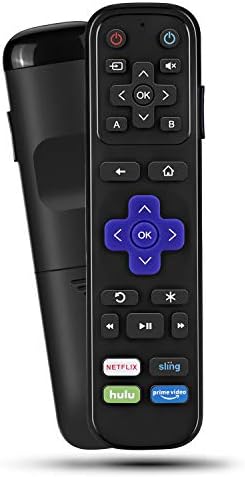 SofaBatn R2 Universal IR Remote Replacement for Roku Streaming Player with 13 Extra Learning Buttons to Control TV Soundbar All in One (for Roku 1 2 3 4 Premier+ Express+ Ultra, NOT for Roku Stick)