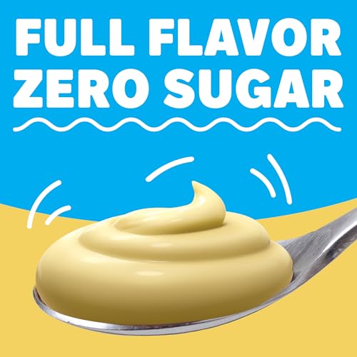 Image of Jell-O Zero Sugar Banana Cream Instant Pudding & Pie Filling Mix, Fat Free, Reduced Calorie Dessert for Pies, No-Bake & Baking Recipes, 0.9 oz (Pack of 6)