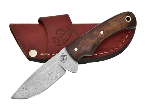 Knives Ranch Damascus Finger Groove Knife