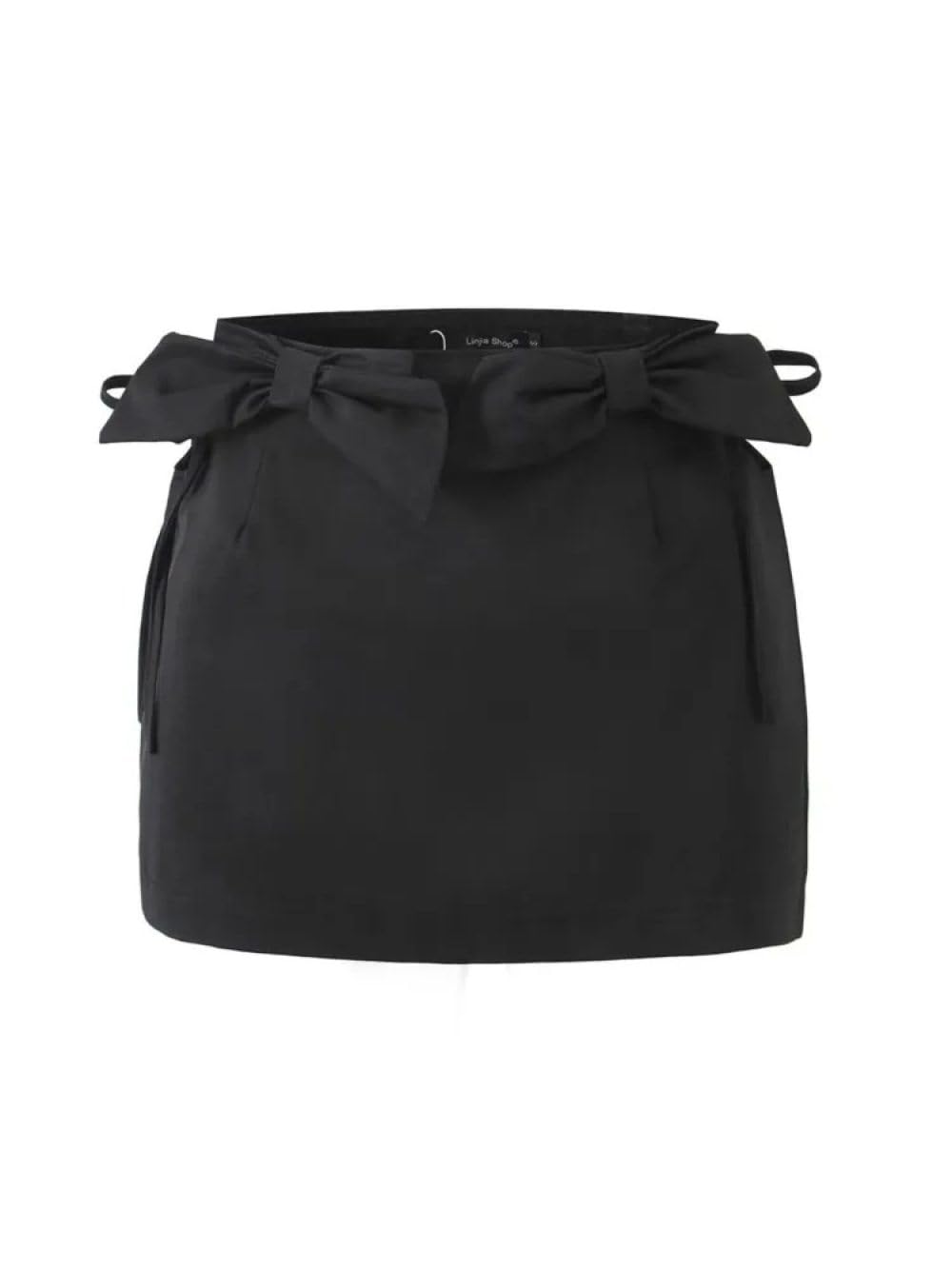 SWEPER Jupe Courte Femme - Mini Jupe D'Été Élégante pour Femmes, À Lacets, Paquet Latéral, Hanche, Double Nœuds, Ajouré, Bas Décontractés