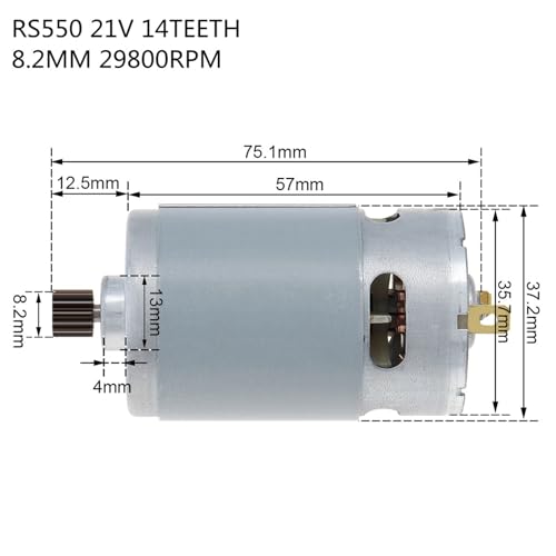 Motor RS550 DC de 21V para solucionar fallos de potencia en mini sierras a batería 2