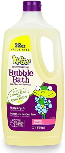 Kandoo Moisturizing Kids Bubble Bath with Shea and Cocoa Butter, Tropical Smoothie Scent, 32 Fluid Ounce