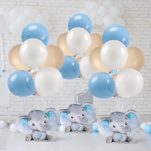 12 Sets Elephant Baby Shower Balloon Stand Kit for Table It's a Boy Baby Shower with Balloon Decoration for Elephant Theme Gender Reveal Birthday Party Table Decorations Supplies by YLOLUL - Used condition - Image 8