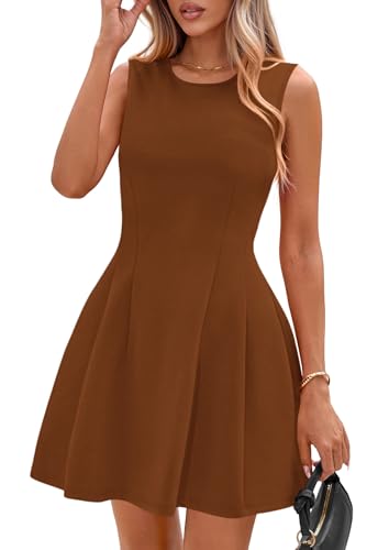 Image of PRETTYGARDEN Summer Dresses for Women 2026 Elegant Classy Spring A Line Business Casual Work Graduation Cocktail Short Dress