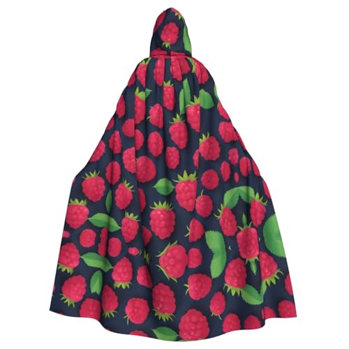 Cape à capuche rouge framboise pour vos soirées costumées et festivals