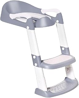 Wusuowei - Sedile per WC pieghevole portatile per bambini, antiscivolo, con gradini regolabili e scaletta per orinatoio, pieghevole