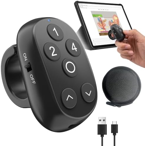 BBSDA 6-Button Remote Clicker Ring for Anki with Up and Down Controls