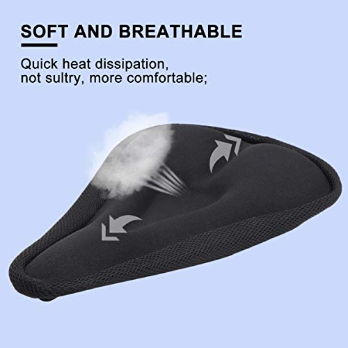 1 capa para assento de bicicleta em gel Wakauto - BS031 assento extra macio de gel para bicicleta -