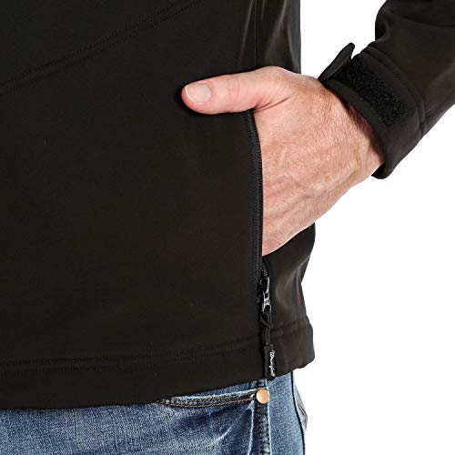 Wrangler mens Concealed Carry Stretch Trail Jacket, Black, Large US