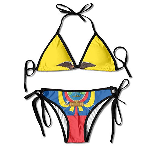 Conjunto de Bikini Sexy para Mujer con Bandera de Ecuador Traje de...