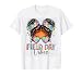 Field Day Vibes Tie Dye Messy Bun Sunglasses Women Girls T-Shirt
