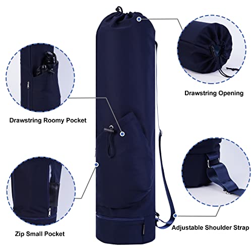 image for sportsnew Yoga Mat Bag with Water Bottle Pocket and Bottom Wet Pocket,
