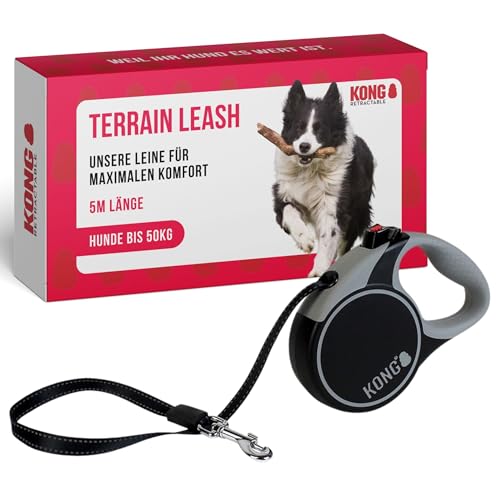 KONG Retractable Leash Terrain 5m für große Hunde bis 50kg Größe L