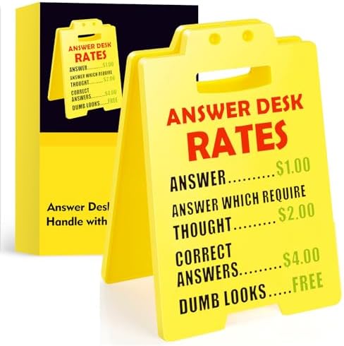 Answer Question Desk Rates Amazon.com: Office Decor Desk Accessories, Answer Desk Rates Sign with ...