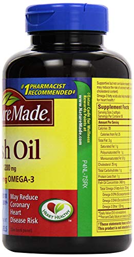 Image of Nature Made Fish Oil Omega 3 Supplements, 1200mg Softgels, 100 Softgels