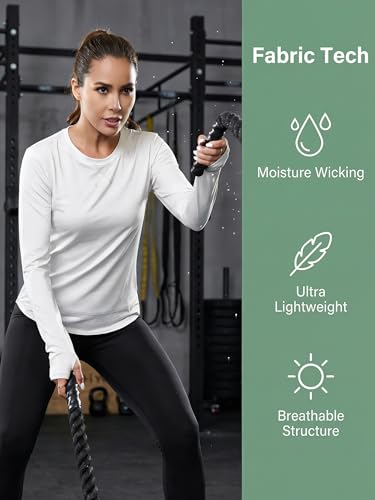 Terecey Tee Shirt Sport Femme Manches Longues Running Séchage Rapide – vue 4