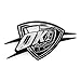 NBA Oklahoma City Thunder Chrome Emblem, One Size, One Color