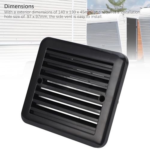 RV-Entlüftungsgitter, RV-Seitenentlüftungsgitter 140 X 130 Mm, Vielseitig Einsetzbar, Schneller Luftaustausch, RV-Entlüftungsauslassgitter für Yacht, Badezimmer, Küche, Lounge
