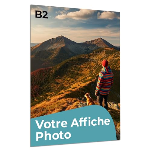 Cimpress Poster imprimable personnalisé, Art mural vertical avec photo et texte - Design personnalisé sur A4, A3, A2, A1, B2 - Pour la maison, le bureau ou les cadeaux (B2 (50 x 70.7cm))