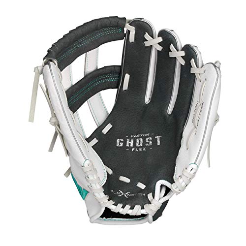 Easton | GHOST FLEX Youth Softball Glove | Left Hand Throw | 11" | Grey/White/Mint - image 2