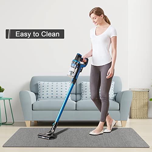 Office Chair Mat for Hardwood Floor, Aporana 36" × 47" Office Gaming Rolling Floor Mat, Under Desk Low-Pile Office Rug, Large Anti-Slip Multi-Purpose Hard Floor Mat Light Grey - Thumbnail 6