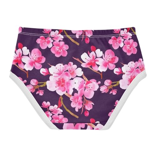 Florals Girls Underwear Toddlers 2t Cotton Panties Little Girl Pink Cherry Blossom Flowers Briefs Kids Undies2