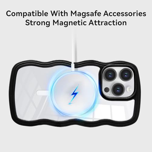 Coque MagSafe iPhone 13 Pro Max antichoc en silicone souple design ondulé - 5