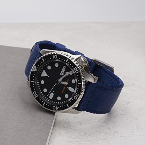 Benchmark Basics Navy Blue 18Mm Quick Release Watch Band - Premium Waterproof Seatbelt Nylon Watch Straps For Men And Women - Compatible With Regular & Smart Watches #TOP3