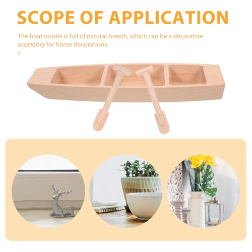 Barco de madera beige ideal para coleccionismo y regalo especial Gadpiparty 4