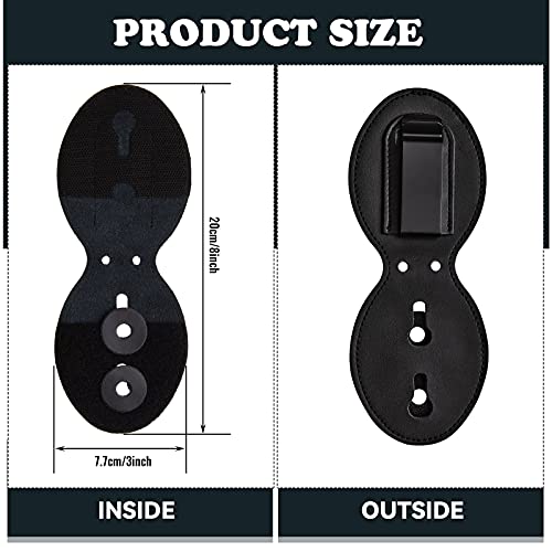 Sadnyy Neck Chain Badge Holder Leather Police Badge Holder Security Card Holder with Inside ID Storage Universal Chain Badge Sleeve for Police, Firefighter, Detective (Oval)