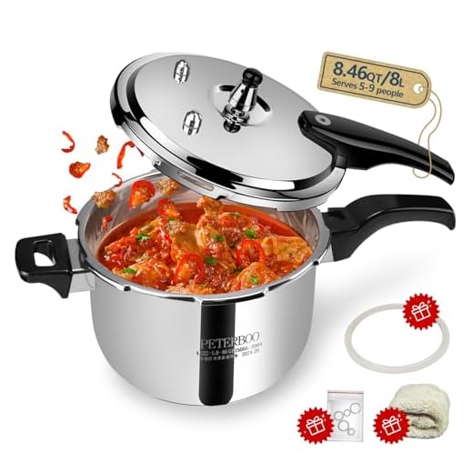Premium Stainless Steel Pressure Cooker 8 Quart