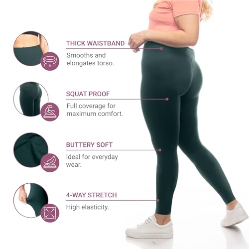 Image of SATINA High Waisted Leggings for Women - Comfortable and Stretchy in Versatile Sizes and Colors