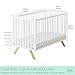 Imagen de cuna Convertible Nuru con Kit colecho para unir a la Cama y barandillas Blancas