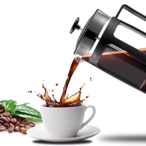 Cafeteira Prensa Francesa de Vidro 300ml Alça Resistente Café Leite e Chá