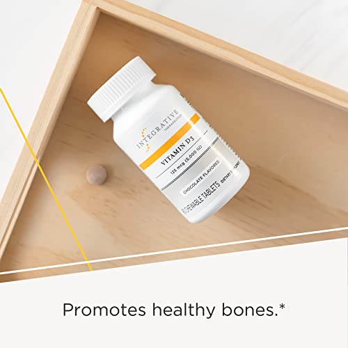 Integrative Therapeutics Vitamin D3 125 Mcg (5,000 Iu) - Immune System & Bone Support Supplement* - Gluten Free – Zero Sugar - 90 Chocolate Flavored Chewable Tablets #TOP2