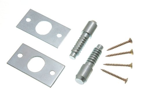 Security Hinge Bolts Bzp Steel With Fixing Screws 1 Pair