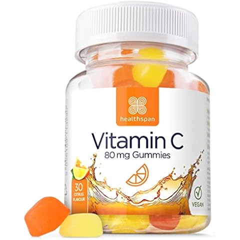 Healthspan Vegan Vitamin C Gummies | Zitrusgeschmack | 80mg Vitamin C pro Gummi Cover
