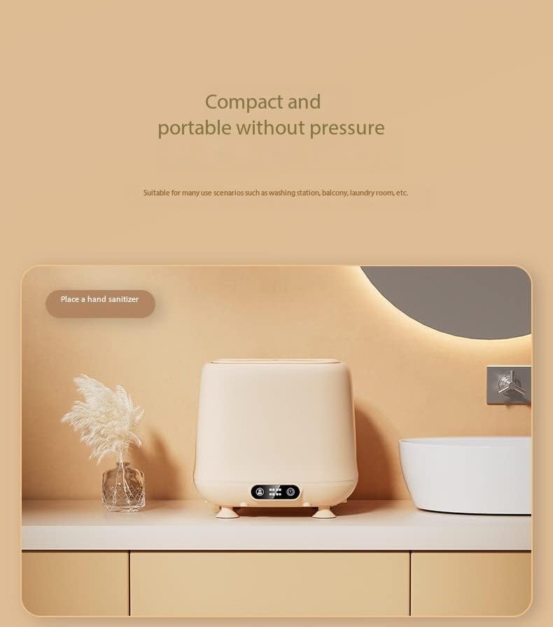 Miniatura 6 de Lavadora portátil, 220V Mini Elución Totalmente Automática Integrada 7L Lavadora de Gran Capacidad, Pequeña Ropa Interior y Calcetines Lavadora