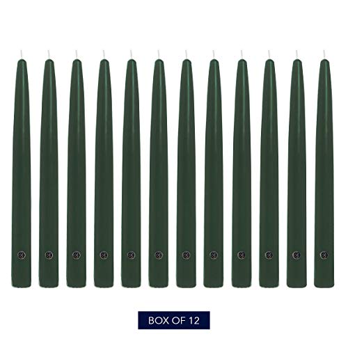 Bougies coniques artisanales Handipt vert persistant 15cm - 7