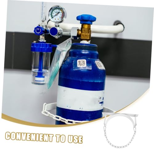 Support mural pour bouteille de gaz en acier durable avec chaîne robuste - 7