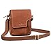 Produktbild ROYALZ 'Columbus' Vintage Herren Umhängetasche Klein Leder Männer Schultertasche Mini Seitentasche zum Umhängen, Farbe:Texas Braun