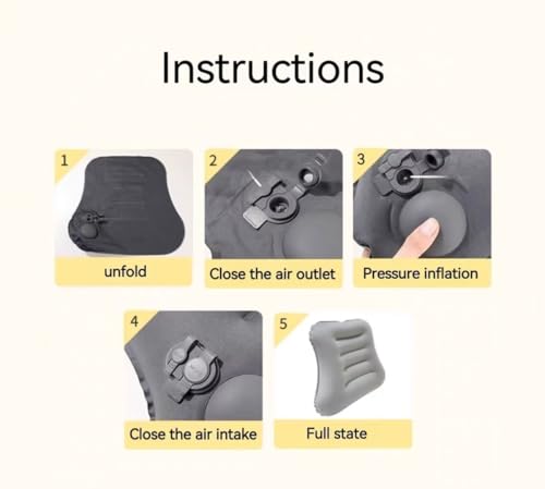 Travesseiro inflável de suporte lombar para cadeira de escritório e assento de viagem, travesseiro d