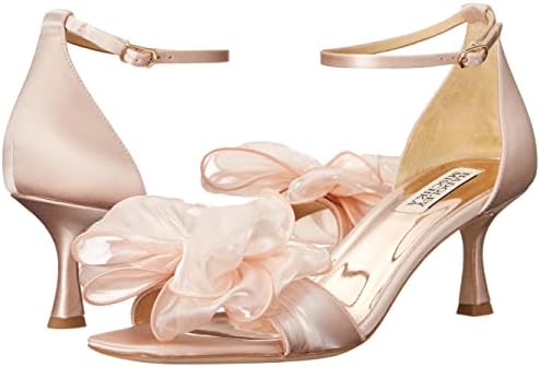 Badgley Mischka Women's Nelly Heeled Sandal, Blush Satin, 8 | Image 6