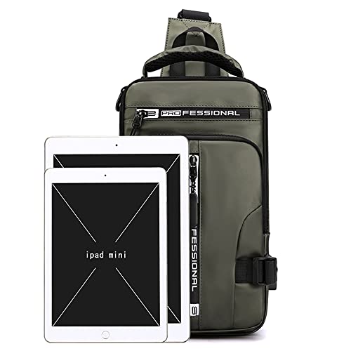 NEUSOP Sling Backpack Chest Bag Mens Shoulder Bag Crossbody Waterproof Casual Shoulder Bag with USB Charging Port Rucksack Cycling Hiking Travel for Men Women Blue - Image 4