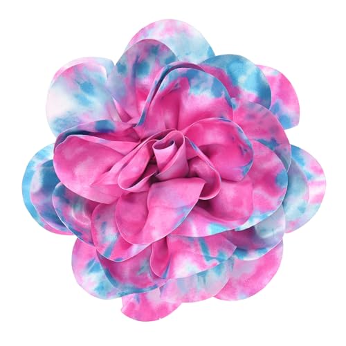 Image of M METERXITY Extra Large Rose Flower Brooches, Lapel Pins Dainty Satin Fabric Big Camellia Oversized Brooch Pin for Women