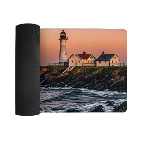 Portland River Lighthouse Sunrise Desk Pad protector grande miniatura 3