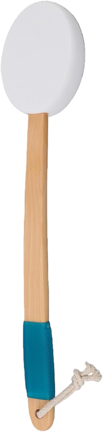 VINGVO Body Lotion Applicator, Long Handle Wooden Non Slip Grip, Lotion Applicator with Hanging Rope, Ideal for Back Legs Feet Bathing