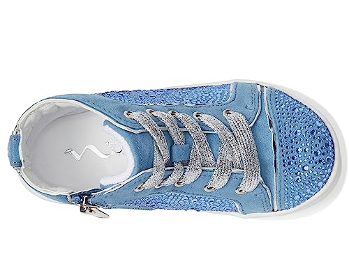 NINA Girl's Cossette (Toddler/Little Kid/Big Kid) Blue Microsuede/Stones 4 Big Kid M2